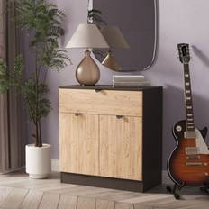 B&Q Sideboards B&Q Norway 1 Drawer 2 Door Dark Grey Sideboard