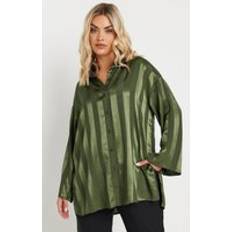 Oversize Shirts Yours Women's Stripe Oversized Shirt - Green