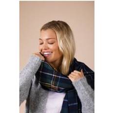 Natural - Unisex Accessories SVNX Tartan Print Scarf - Navy