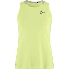 Dam - Gröna Linnen Craft Pro Hypervent Singlet 2 W T-shirt - Gul