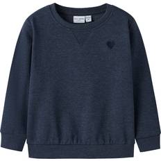 Blå - Piger Sweatshirts Name It Sweatshirt NMFVIMA Dark Sapphire - Natblå
