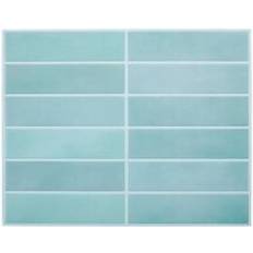 Self-adhesive Decorations Living and Home 10Pcs 3D Rectangle Straight Pattern Aqua Adhesive Film