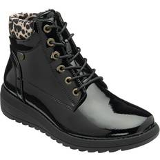 Lack Ankelboots Lotus Abelia Patent Zip-Up Ankle Boots - Black