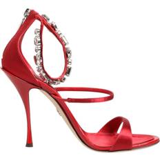 Dolce & Gabbana Sandaletter Dolce & Gabbana Kristallutsmyckade Ankelrem Sandalhälar Rayon