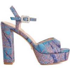 Dune London Maycie Platform Block Heel Sandal - Teal
