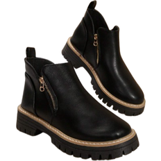 Shein Go With Jeans,Women's Ankle Boots And Short Boots - Black