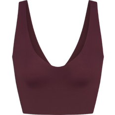 SKIMS x Nike Matte V Neck Bra Top - Currant