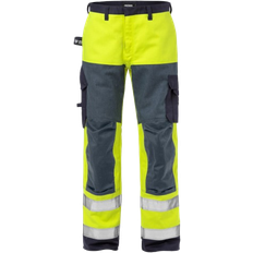 Fristads Unisex Arbejdsbukser Fristads 2585 Flame Work Trousers - High Vis Yellow/Navy