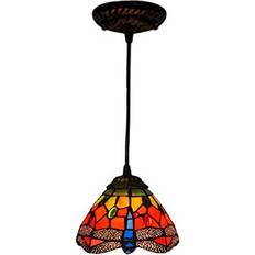SJHDHDA Tiffany Stil Trollslända Hängande Lampa 15 cm x 90 cm Pendellampa