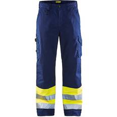 Blåkläder Arbetsbyxor Blåkläder 1564 Hi-Vis Trousers - Navy Blue/Yellow