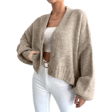 Shein Solid Color Button Up Cardigan