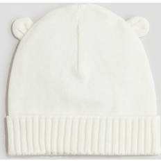 White Beanies Children's Clothing H&M White Fine Knit Cotton Beanie 4-6M