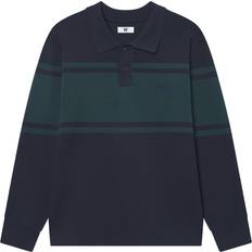 Dame - Naturfarvet Polotrøjer Wood Wood WWCurt Polo 25212 Salute - Marineblå/Grøn