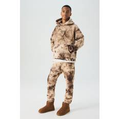 Beige Tracksuits H&M Sweatshirtjoggers Ljusbeige Batikmönstrad 134