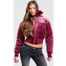 Juicy Couture Ytterkläder Juicy Couture Crown Velour Hooded Jacket - Active Maroon