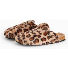 Animal Print Faux Fur Mult Slippers
