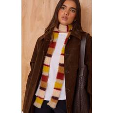 Orange Halsdukar & Sjalar PrettyLittleThing Rust Tonal Skinny Fluffy Scarf