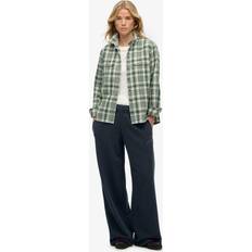 Baggy - Women Trousers Superdry Athletic Essentials Logo Garment Dyed Joggers - Eclipse Navy