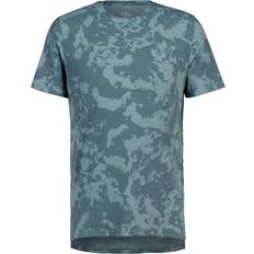 Men - Polyamide T-shirts Under Armour Launch Elite Print Short Sleeve Serpentine Jasper Blue-Gray