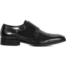 Black Monks on sale Dune London Solutions Leather Monk Straps - Black