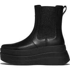 Fitflop Women Chelsea Boots Fitflop F-MODE Stack Leather Chelsea Boots - Black
