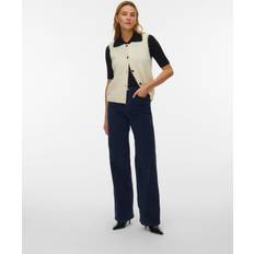 Vero Moda Hvid Overtøj Vero Moda Strikket Vest VMNovah - Hvid