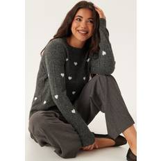Vero Moda Dame Sweatere Vero Moda Vmdoffy Intarsia Ls O-Nck Pullov Ga Noos - Grey