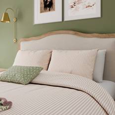 Stripes Duvet Covers Helena Springfield Ticking Stripe Cotton Set Duvet Cover Green, Pink