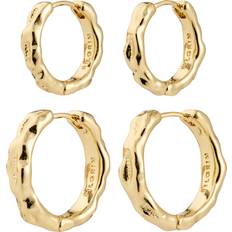 Guld - Återvunna material Örhängen Pilgrim Darby Earrings 2-In-1 Set Gold-Plated Guld
