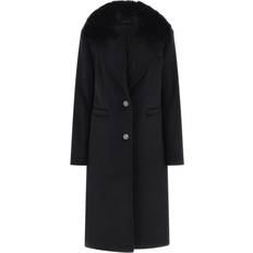Guess Women Coats Guess Wool-Blend Long Coat - Black