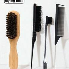 4 Pieces Hair Styling Comb Beard Brush Set