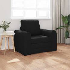 Grøn - Træ Sofaer vidaXL Sovesofa Sort 98 x 71 x 83 cm Stof Sofa 185.4cm