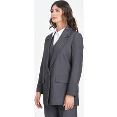 Only 4XL Overdele Only Klassisk Grå Enkeltknap Damejakke - Grå