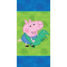 Green Bath Towels Peppa Pig George Dinosaur Beach 140x70 Cm Bath Towel Green