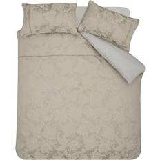 Percale Bed Linen Catherine Lansfield Opulent Jacquard Set Duvet Cover Brown, Gold