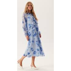 Kashmir Klänningar Pieces PcClara LS Long V-neck Dress Wvn D2 - Blå