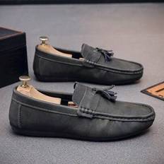 Waterproof Loafers Shein Suede Solid Color Slip-On Loafers With Tassels