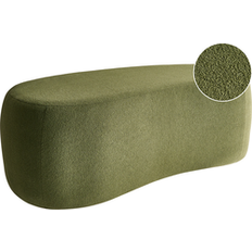 Green Poufs Beliani Scandinavian Bayard Boucle Green Pouffe