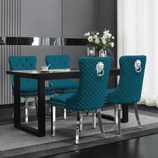 Set Of 2 Plush Velvet Dining Chairs
