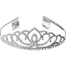 Crowns & Tiaras Happyyami Wedding Crown Hair Bridal Silver