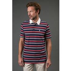 Natural Polo Shirts Debenhams Navy Boxford Stripe Polo Shirt - Navy