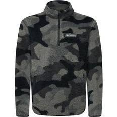 Camouflage - Men Tops Columbia Men's Rugged Ridge High Pile Half Zip Jacket - Black Mod Camo