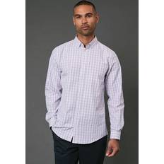Oxford Shirts Debenhams Lilac Grid Check Long Sleeve Shirt - Lilac