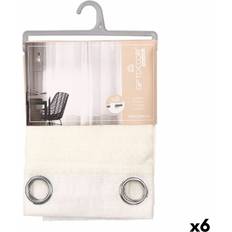 Gardiner & Tillbehör Gift Decor Elegant Vitt Randigt Gardinset 140 x 260 cm