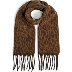 Dame - Leopard Tilbehør Pieces Sjal Pcnaya Tobacco Brown