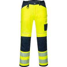 Portwest PW340 Hi-Vis Work Trousers - Yellow/Navy
