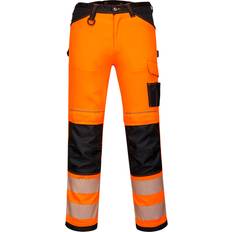 Portwest PW340 Hi-Vis Work Trousers - Orange/Black