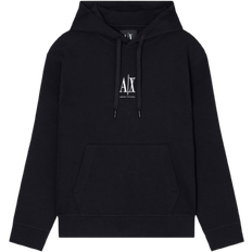 Armani Exchange Jumpers Armani Exchange Hoodie With Embroidered Logo - Black