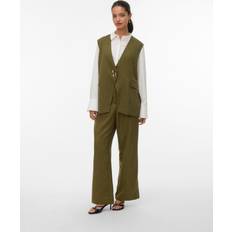Guld Overtøj Vero Moda Dame Vest - Dark Oliven