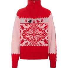 Dam - Skidor Överdelar Kari Traa Saga Knit Stickade - Röd/Rosa